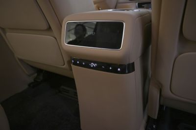 Rear console with digital climate control and touchscreen display