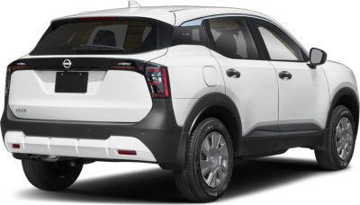 Rear and side profile with distinctive vertical taillights and black trim