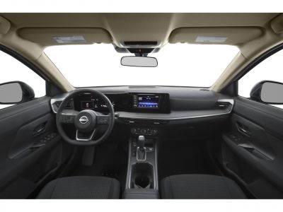 Modern dashboard with digital displays and multifunction steering wheel