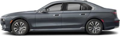 Sleek side profile of a modern electric luxury sedan with clean lines and aerodynamic shape.