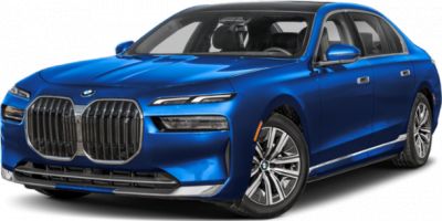 Front angle with kidney grille and sleek headlights on luxury electric sedan