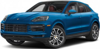 Front perspective of electric coupe SUV with modern headlights and sleek design