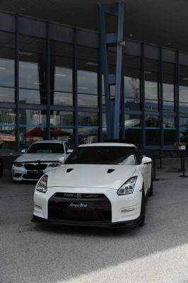 Aggressive front view of a 2011 sports car with vents and aerodynamic design