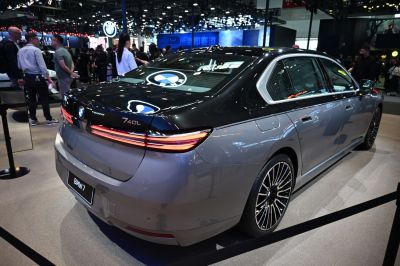 Rear and side view with LED taillights and alloy wheels