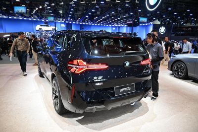 Rear view of modern SUV with distinct LED tail lights and sleek design