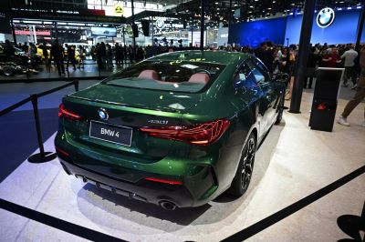 Rear view with distinct LED taillights and sporty rear bumper