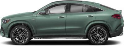 Luxury SUV coupe side profile with aerodynamic roofline and large alloy wheels