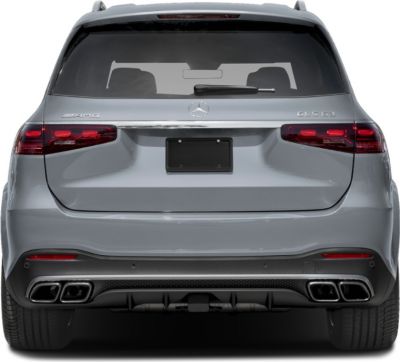 Luxury SUV rear with quad exhaust tips and AMG badge
