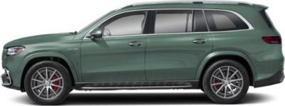 Side profile of large luxury SUV with AMG wheels and sleek styling