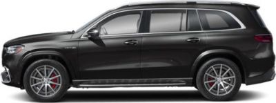 Black luxury full-size SUV side profile with AMG wheels