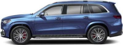 Luxury SUV side profile with AMG wheels and running boards