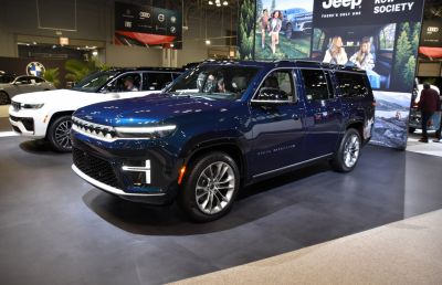 Full-size SUV with sleek LED headlights and distinctive grille design.