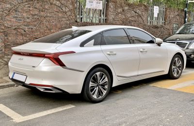 Rear-side view with sleek aerodynamic profile and modern taillights