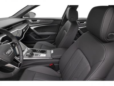 Luxurious modern car interior with leather seats and advanced dashboard