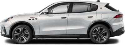 Side profile of a silver luxury SUV with alloy wheels and sleek design