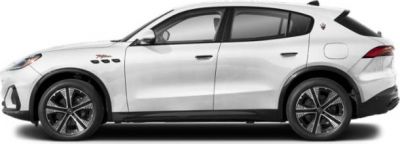 Side profile of a sleek, modern SUV with distinctive design details.