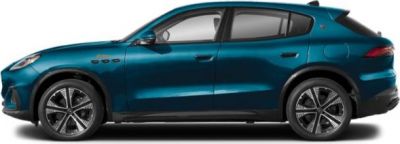 Side profile of a midsize luxury SUV with alloy wheels