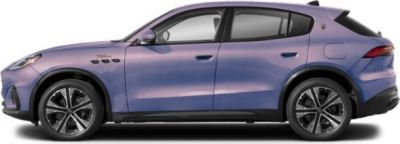 Side profile view of a modern luxury SUV with sleek lines and sporty wheels