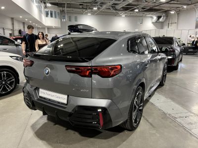Rear view of SUV with distinctive taillights and sporty bumper