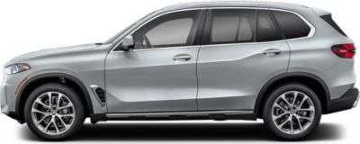 Sleek silver SUV side profile with dynamic wheel design.