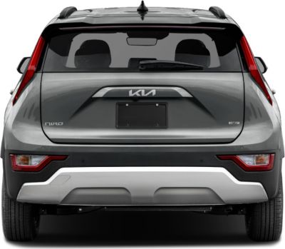 Rear view with sleek taillights and prominent hatchback