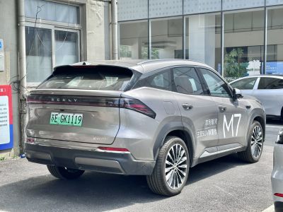 Sleek rear view and distinctive alloy wheels of a modern SUV.