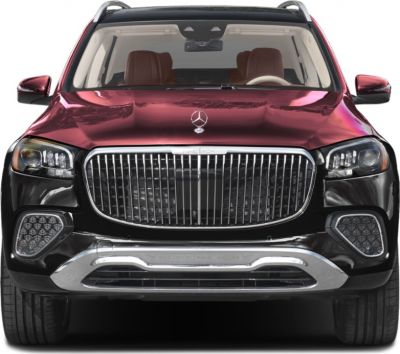 Luxury SUV front with vertical grille and LED headlights