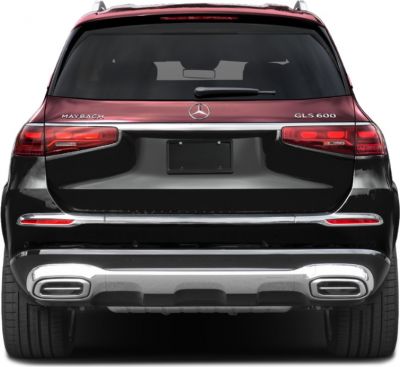 Luxury SUV rear design with distinct taillights and dual exhausts.