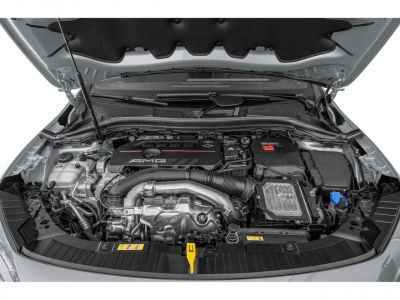 AMG engine bay with high-performance turbocharged components