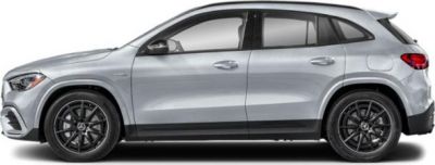 Sleek SUV side profile with matte black wheels and roof spoiler