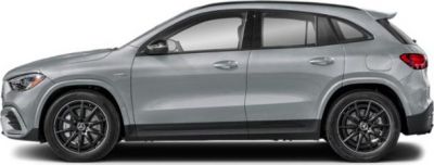 Gray compact SUV side profile with sporty alloy wheels