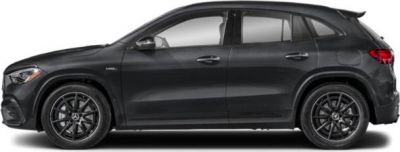 Sleek aerodynamic side profile with black alloy wheels
