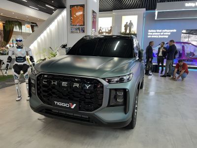 Bold front grille with integrated LED headlights on a modern SUV.