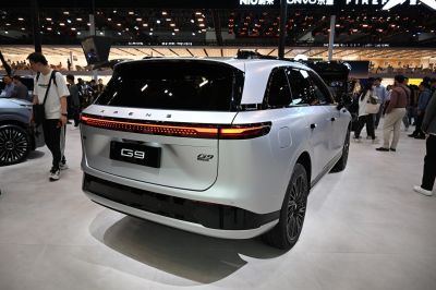 Rear view with LED taillight strip on modern SUV