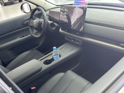 Digital dashboard and large touchscreen in modern car interior