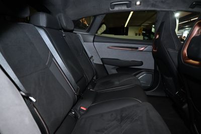 Luxury rear seats and modern car interior design