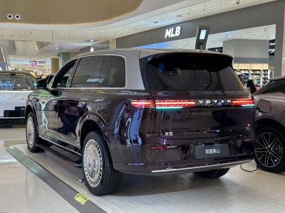 SUV rear view with LED tail light strip and multi-spoke wheels