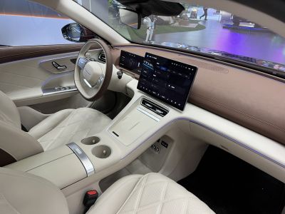 Digital dashboard and luxury quilted seats with ambient lighting
