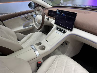 Quilted leather seats and large touchscreen infotainment display