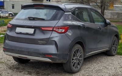 Rear exterior with LED taillights and multi-spoke alloy wheels