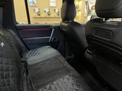 Quilted rear seat covers with ambient lighting