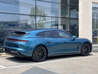 Electric sports wagon with fastback style and aerodynamic rear profile