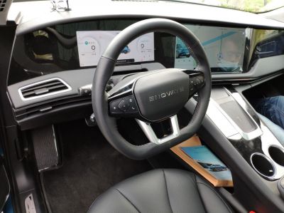 Digital cockpit and multifunction steering wheel with modern dashboard design