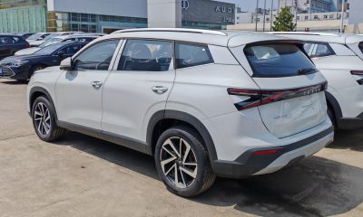 SUV rear side with sleek taillights and modern alloy wheels