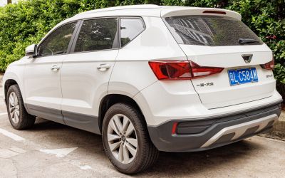 SUV rear and side profile with sleek taillights and alloy wheels