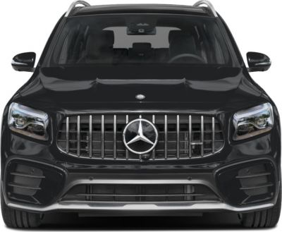 Front view showing grille and headlights of a modern SUV