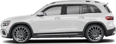 Side profile of a stylish white luxury SUV with alloy wheels