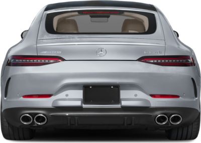 Rear view featuring quad exhausts and sleek taillights