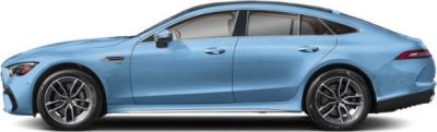 Sleek side profile of a sporty luxury 4-door coupe with aerodynamic styling.