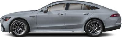 Sleek side profile of a sporty 4-door coupe with aerodynamic design.